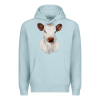 Blue Mist White Cute Calf Premium Hoodie - JahusDesignShop