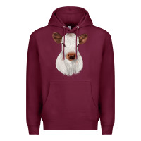 Burgundy White Cute Calf Premium Hoodie - JahusDesignShop