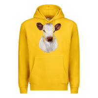 Lemon White Cute Calf Premium Hoodie - JahusDesignShop