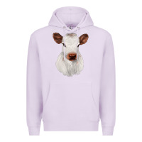 Lilac White Cute Calf Premium Hoodie - JahusDesignShop