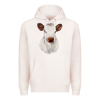 Pale Pink White Cute Calf Premium Hoodie - JahusDesignShop