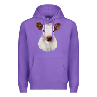 Purple White Cute Calf Premium Hoodie - JahusDesignShop