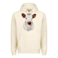 Tofu White Cute Calf Premium Hoodie - JahusDesignShop