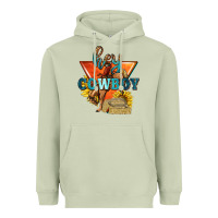 Matcha hey cowboy with sunflowers Heavyweight Hoodie - texasbilliewilder