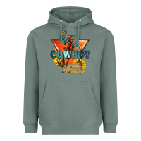 Sage hey cowboy with sunflowers Heavyweight Hoodie - texasbilliewilder