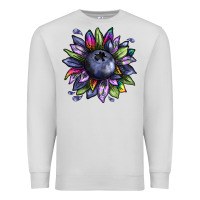 Dove Grey blueberry sunflower Premium Sweatshirt - texasbilliewilder