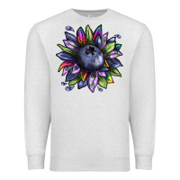 Oatmeal Heather blueberry sunflower Premium Sweatshirt - texasbilliewilder