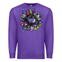 Purple blueberry sunflower Premium Sweatshirt - texasbilliewilder