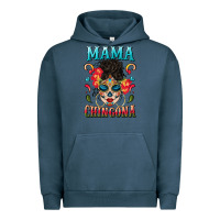 Pigment Midnight Navy mama chingona Urban Hoodie - BundleAndBundleShop