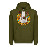 Army Green sunflower heifer Premium Hoodie - JahusDesignShop