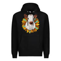 Black sunflower heifer Premium Hoodie - JahusDesignShop