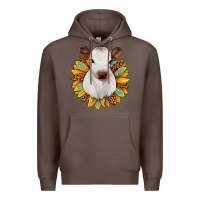 Coffee sunflower heifer Premium Hoodie - JahusDesignShop