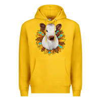 Lemon sunflower heifer Premium Hoodie - JahusDesignShop