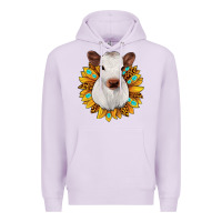 Lilac sunflower heifer Premium Hoodie - JahusDesignShop