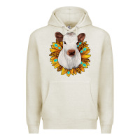 Oatmeal Heather sunflower heifer Premium Hoodie - JahusDesignShop