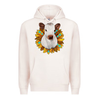 Pale Pink sunflower heifer Premium Hoodie - JahusDesignShop