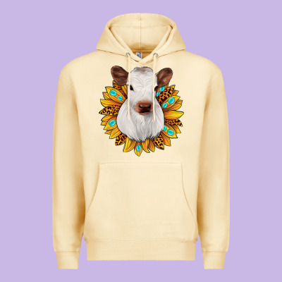 Sunflower Heifer Premium Hoodie Designed By Jahusdesignshop