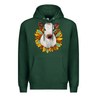 Sports Green sunflower heifer Premium Hoodie - JahusDesignShop