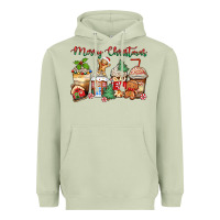 Matcha merry christmas gingerbread coffee cups Heavyweight Hoodie - Zillion Design Studio