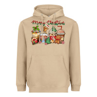 Mushroom merry christmas gingerbread coffee cups Heavyweight Hoodie - Zillion Design Studio