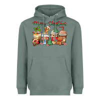 Sage merry christmas gingerbread coffee cups Heavyweight Hoodie - Zillion Design Studio