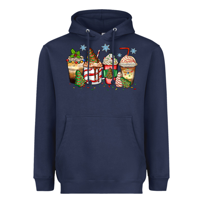 Christmas Tree Cake  Coffee Cups Heavyweight Hoodie by Zillion Design Studio | Teevron