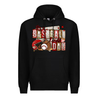 Black it's a baseball kinda day Premium Hoodie - Jasminsmagicworld