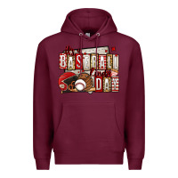 Burgundy it's a baseball kinda day Premium Hoodie - Jasminsmagicworld