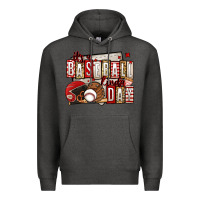 Charcoal Heather it's a baseball kinda day Premium Hoodie - Jasminsmagicworld