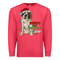 Cardinal merry and bright saint bernard Premium Sweatshirt - RanaPortraitStore