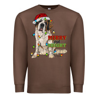 Chestnut merry and bright saint bernard Premium Sweatshirt - RanaPortraitStore