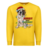 Lemon merry and bright saint bernard Premium Sweatshirt - RanaPortraitStore