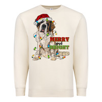 Sandshell merry and bright saint bernard Premium Sweatshirt - RanaPortraitStore