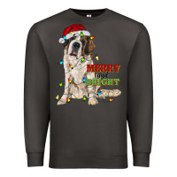 Smoke merry and bright saint bernard Premium Sweatshirt - RanaPortraitStore