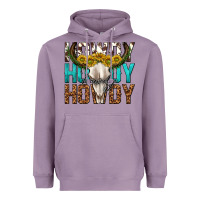 Lavender howdy howdy howdy western bull skull Heavyweight Hoodie - texasbilliewilder