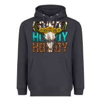 Smoke howdy howdy howdy western bull skull Heavyweight Hoodie - texasbilliewilder
