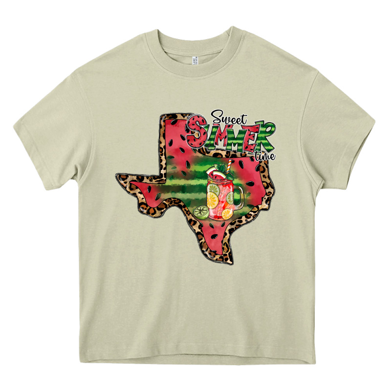 Sweet Summer Time Texas Heavy Core Tee by CowhideDigitalArt | Teevron