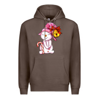 Coffee winter pink snowman Premium Hoodie - AdoDesignShop