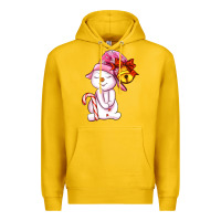 Lemon winter pink snowman Premium Hoodie - AdoDesignShop