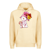 Pina Colada winter pink snowman Premium Hoodie - AdoDesignShop