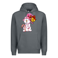 Rock winter pink snowman Premium Hoodie - AdoDesignShop