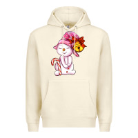 Sandshell winter pink snowman Premium Hoodie - AdoDesignShop