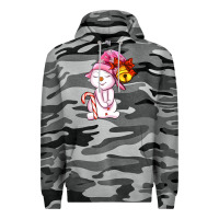 Slate Camo winter pink snowman Premium Hoodie - AdoDesignShop