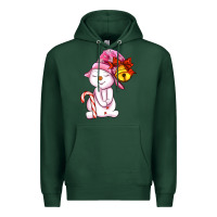 Sports Green winter pink snowman Premium Hoodie - AdoDesignShop