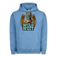 Pigment Pebble Blue wild west Urban Hoodie - JahusDesignShop