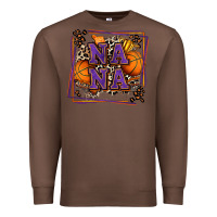 Chestnut basketball nana with leopard Premium Sweatshirt - Zillion Design Studio