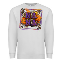 Dove Grey basketball nana with leopard Premium Sweatshirt - Zillion Design Studio