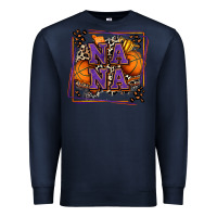 Navy basketball nana with leopard Premium Sweatshirt - Zillion Design Studio