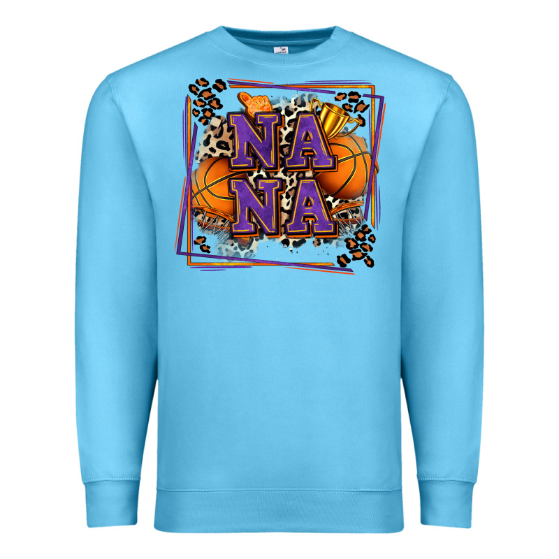 Basketball Nana With Leopard Premium Sweatshirt by Zillion Design Studio | Teevron