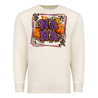 Sandshell basketball nana with leopard Premium Sweatshirt - Zillion Design Studio